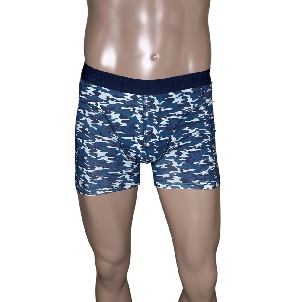 Slate & Stone Men’s Boxer Briefs Underwear Small Blue Camo